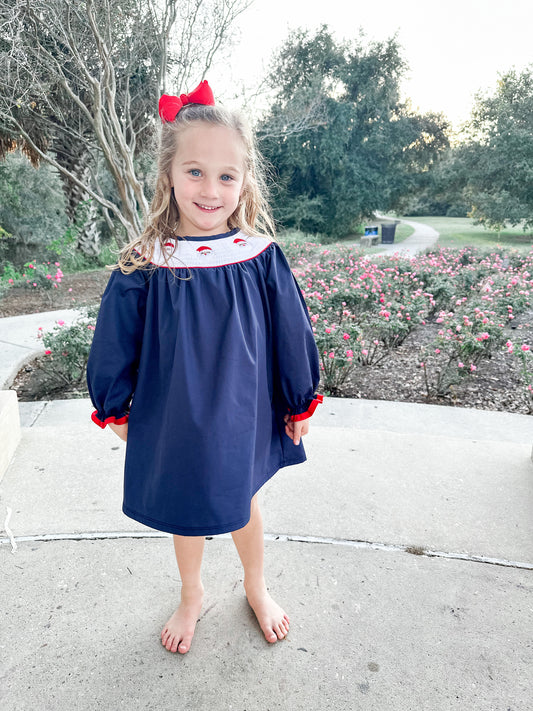 Smocked Santa Dress